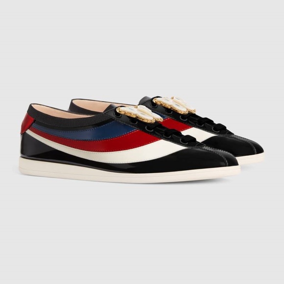 *LN* AUTH GUCCI FALACER PATENT LEATHER SNEAKER - Picture 1 of 5